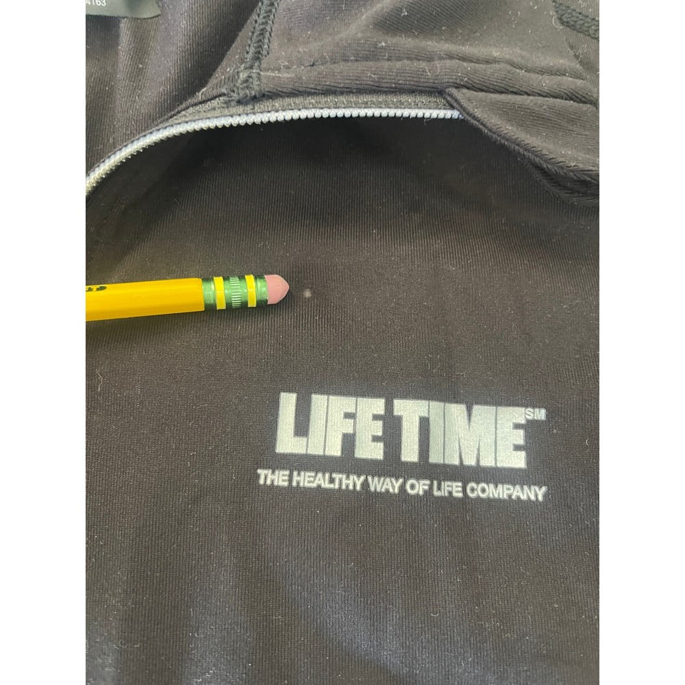 NWT Life Time Athleticwear Womens Black Full Zip Track Jacket Thumbholes Medium - Picture 3 of 8